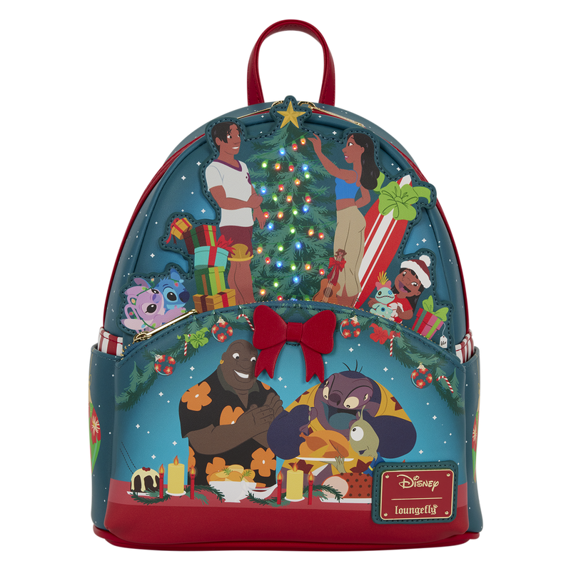 Lilo & Stitch Ohana Holiday Light Up Mini Backpack, , hi-res view 3