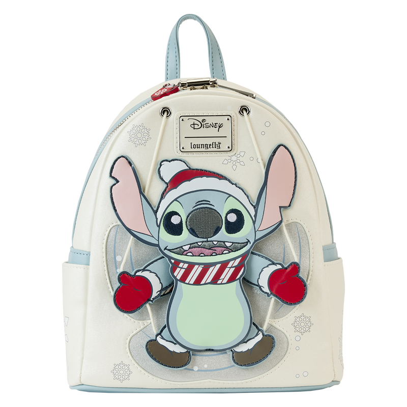 Stitch Holiday Snow Angel Glitter Mini Backpack, , hi-res view 4