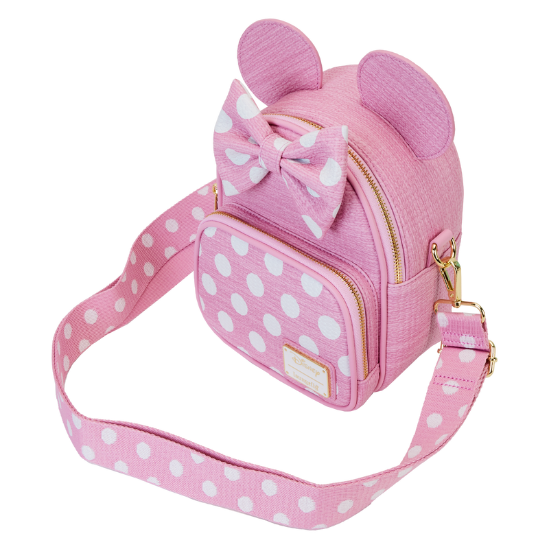 Minnie Mouse Woven Texture Convertible Mini Backpack & Crossbody Bag, , hi-res view 6