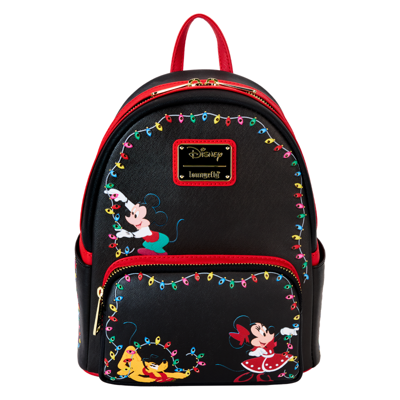 Mickey & Friends Holiday String Lights Light Up Mini Backpack, , hi-res view 1