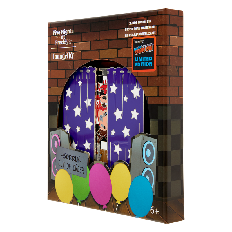 NYCC Limited Edition Five Nights At Freddy's Foxy 3" Collector Box Sliding Pin, , hi-res view 4
