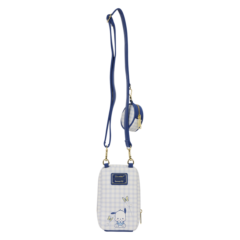 Sanrio Pochacco Gingham Cellphone Crossbody Bag with Coin Bag, , hi-res view 6
