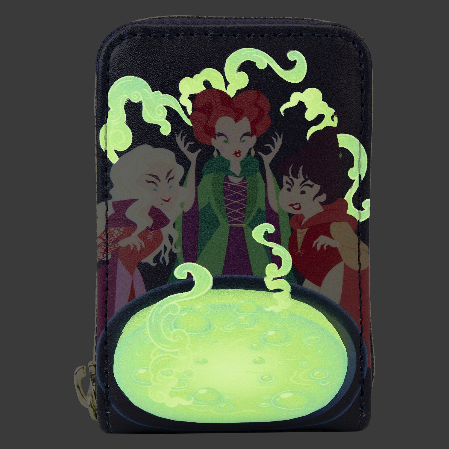 Hocus Pocus Sanderson Sisters Cauldron Glow Accordion Wallet