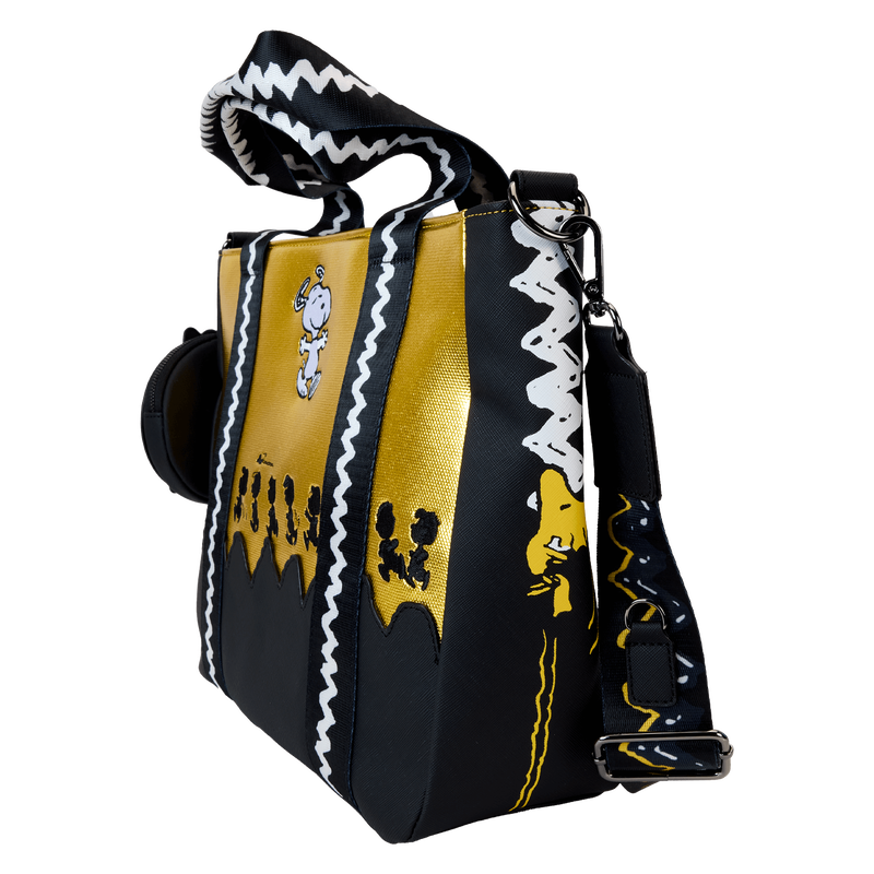 Peanuts 75th Anniversary Snoopy & Gang Tote Crossbody Bag With Coin Bag, , hi-res view 4