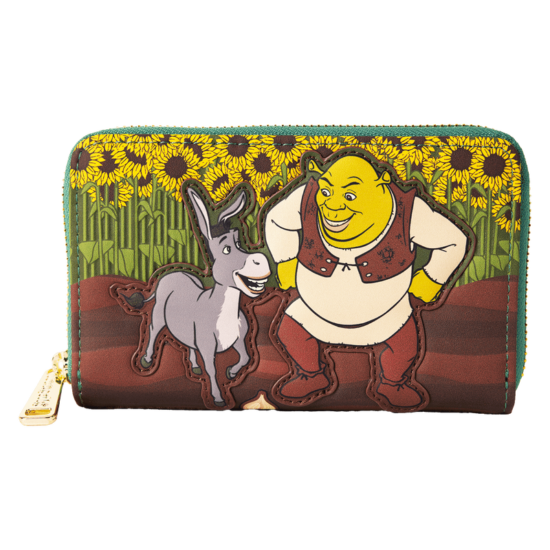 Shrek & Donkey Sunflower Field Zip Around Wallet, , hi-res view 1