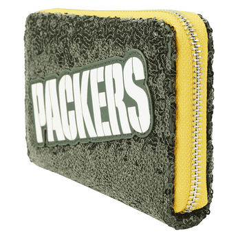 NFL Green Bay Packers Sequin Zip Around Wallet, Image 2