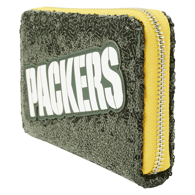 NFL Green Bay Packers Sequin Zip Around Wallet, , hi-res view 2