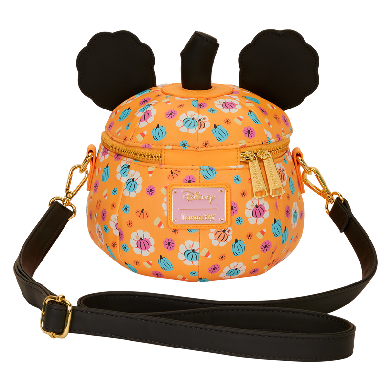Mickey Mouse Floral Pumpkin Head Glow Figural Crossbody Bag, , hi-res view 6