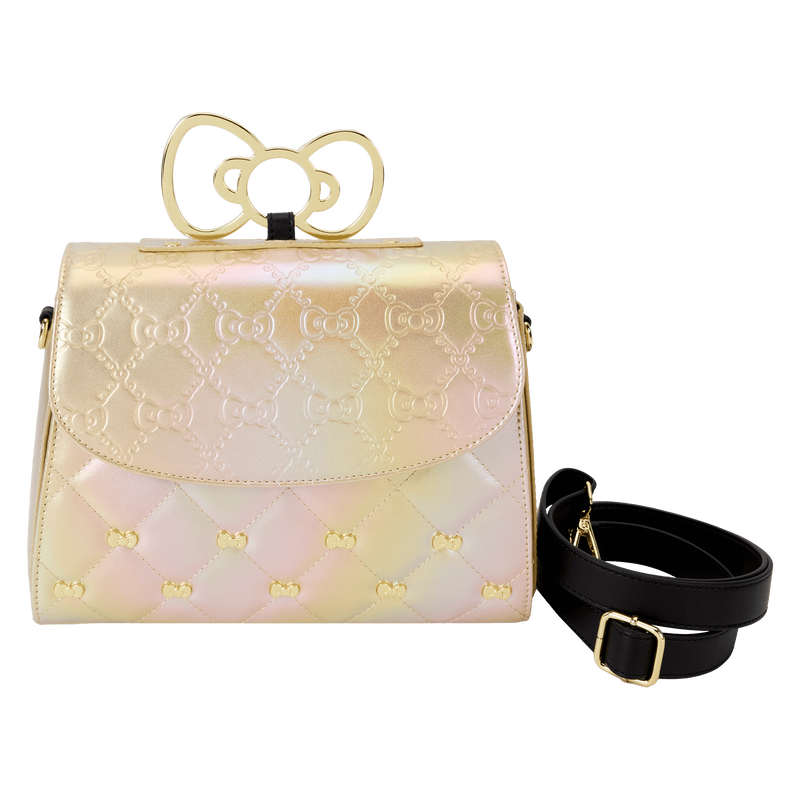 アニヤ★(セールで可愛い)スマイリーCrossbody/NeonYellow Sanrio Hello Kitty 50th Anniversary Metallic Gold Crossbody