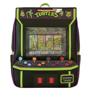 Teenage Mutant Ninja Turtles 40th Anniversary Vintage Arcade Lenticular Glow Mini Backpack, Image 1