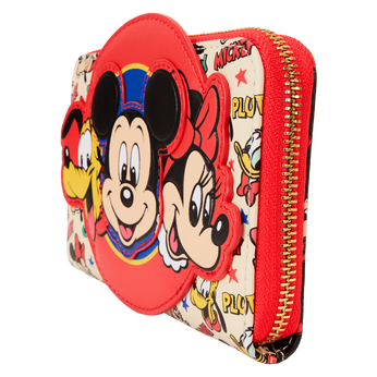 Mickey & Friends Classic All-Over Print Zip Around Wallet, Image 2