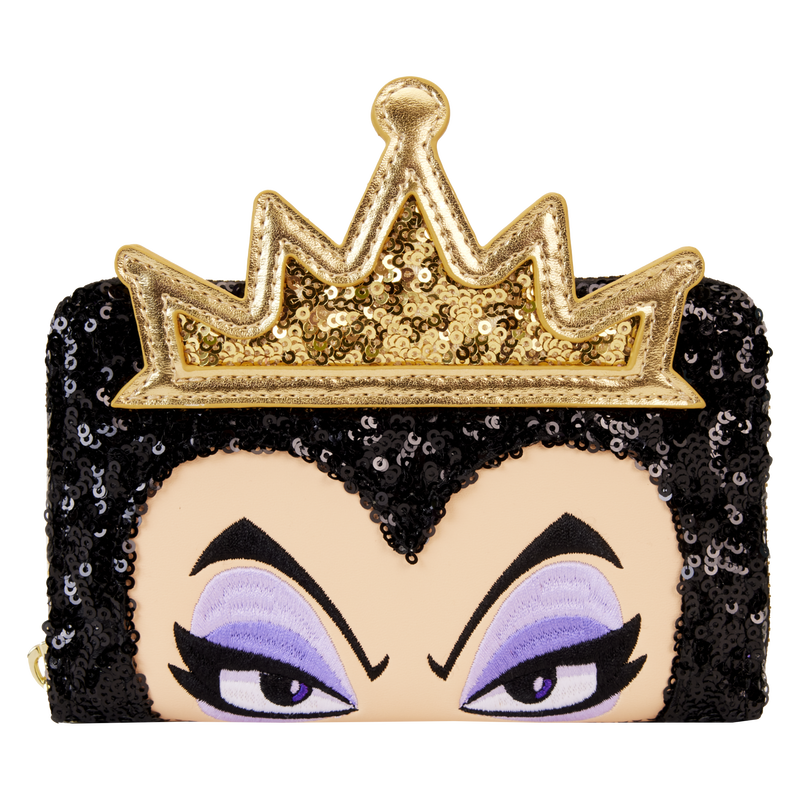 Snow White Evil Queen Exclusive Sequin Cosplay Zip Around Wallet, , hi-res view 1