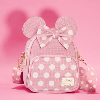 Minnie Mouse Woven Texture Convertible Mini Backpack & Crossbody Bag, Image 2