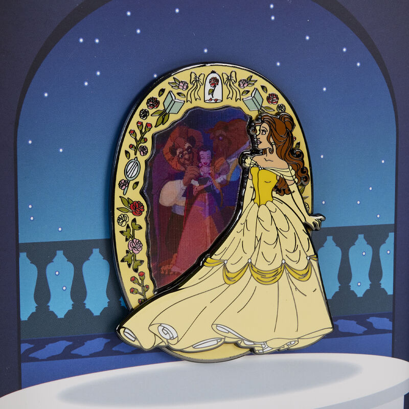 Beauty and the Beast Princess Series 3" Collector Box Lenticular Pin, , hi-res view 5