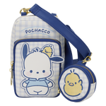 Sanrio Pochacco Gingham Cell Phone Crossbody Bag With Coin Bag
