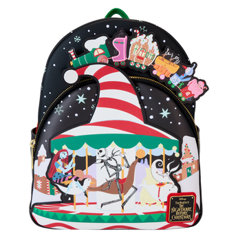 The Nightmare Before Christmas Candy Cane Carousel Glow Mini Backpack, Image 1