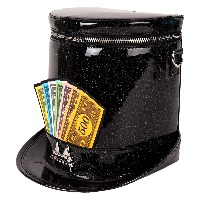 Monopoly 90th Anniversary Top Hat Glitter Figural Crossbody Bag, , hi-res view 5