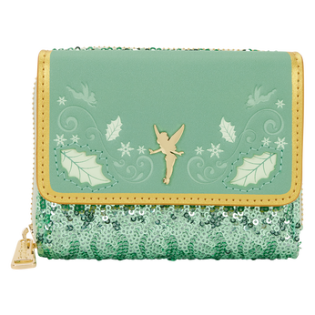 Peter Pan Tinker Bell Holiday Sequin Tri-Fold Wallet, Image 1