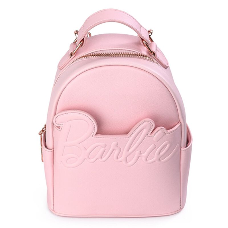 Loungefly X Barbie&trade; Logo Rose Gold Chain Strap Convertible Mini Backpack, , hi-res view 2