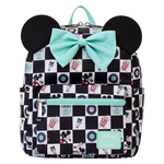 Mickey & Minnie Date Night Diner Checkered All-Over Print Nylon Square Mini Backpack, , hi-res view 1