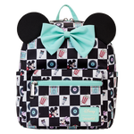 Disney × Loungefly コラボミニバックパック リュック チェック Mickey & Minnie Date Night Diner Checkered All-Over Print