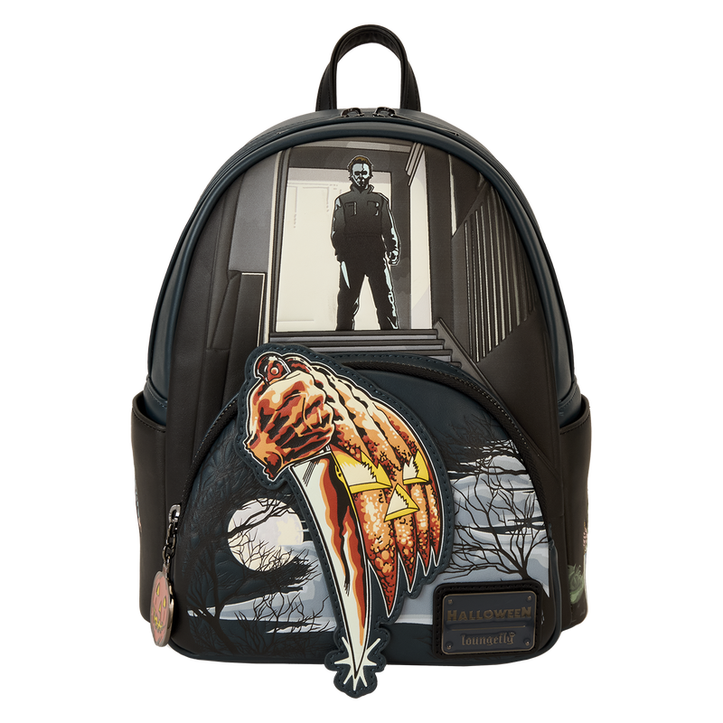 Halloween Michael Myers Jack-O'-Lantern Glow Mini Backpack, , hi-res view 1