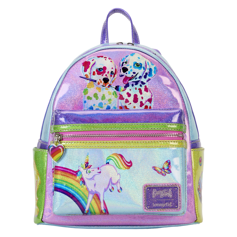 Lisa Frank Holographic Glitter Color Block Mini Backpack, , hi-res view 1