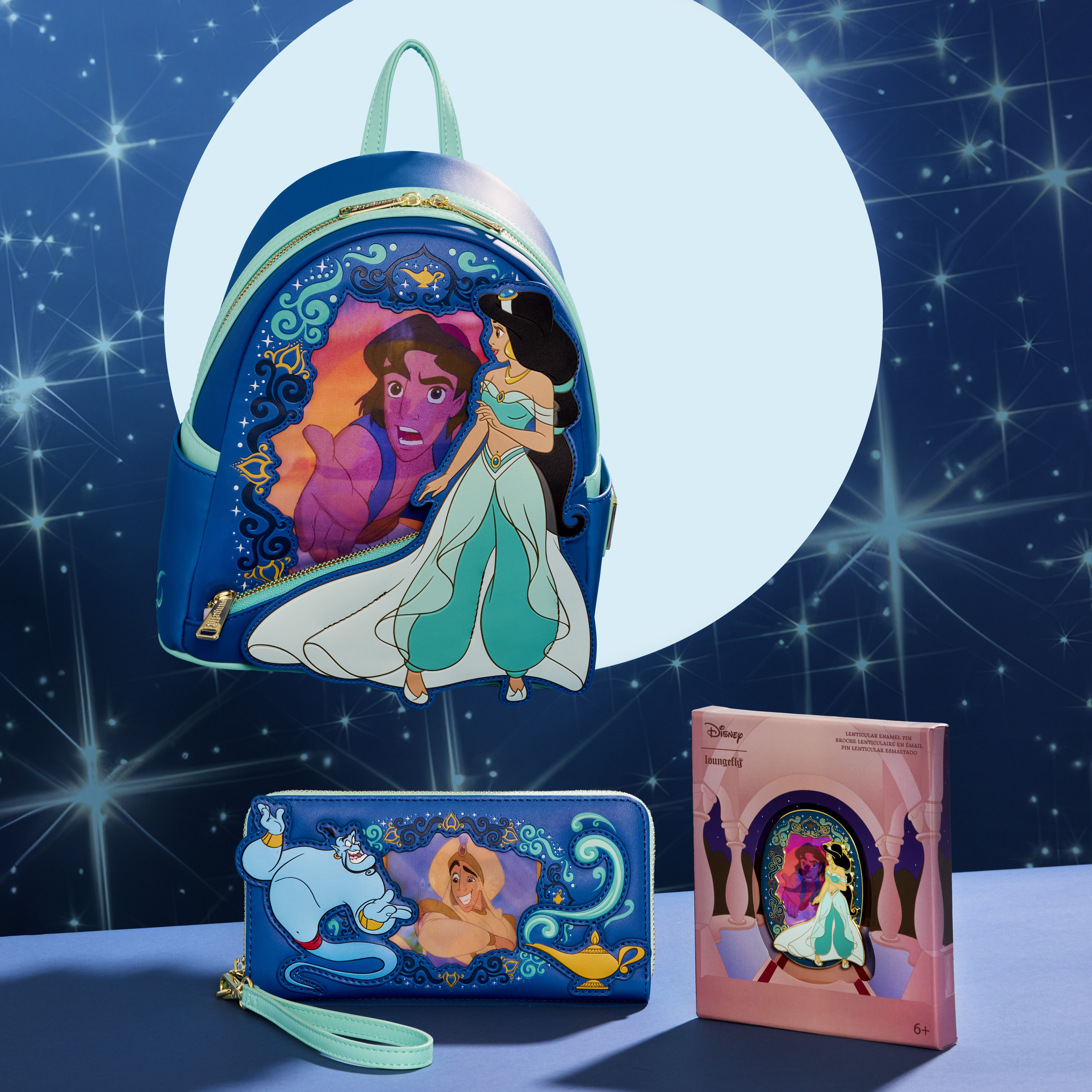 Buy Aladdin Jasmine Princess Series 3 Collector Box Lenticular Pin at Loungefly