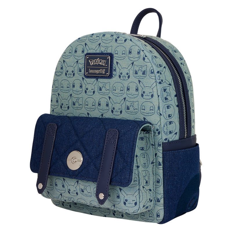 Pokémon Faux Denim All-Over Print Mini Backpack, , hi-res view 2