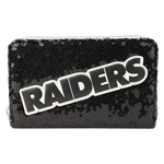 NFL Las Vegas Raiders Sequin Zip Around Wallet, , hi-res view 1
