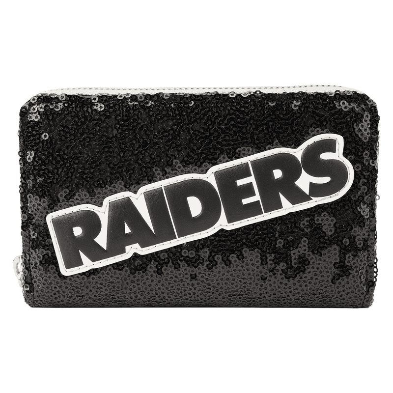 NFL Las Vegas Raiders Sequin Zip Around Wallet, , hi-res view 1