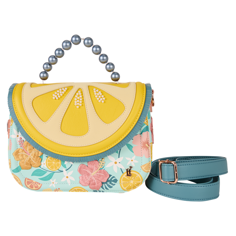Loungefly Tropical Lemon Floral Crossbody Bag, , hi-res view 1