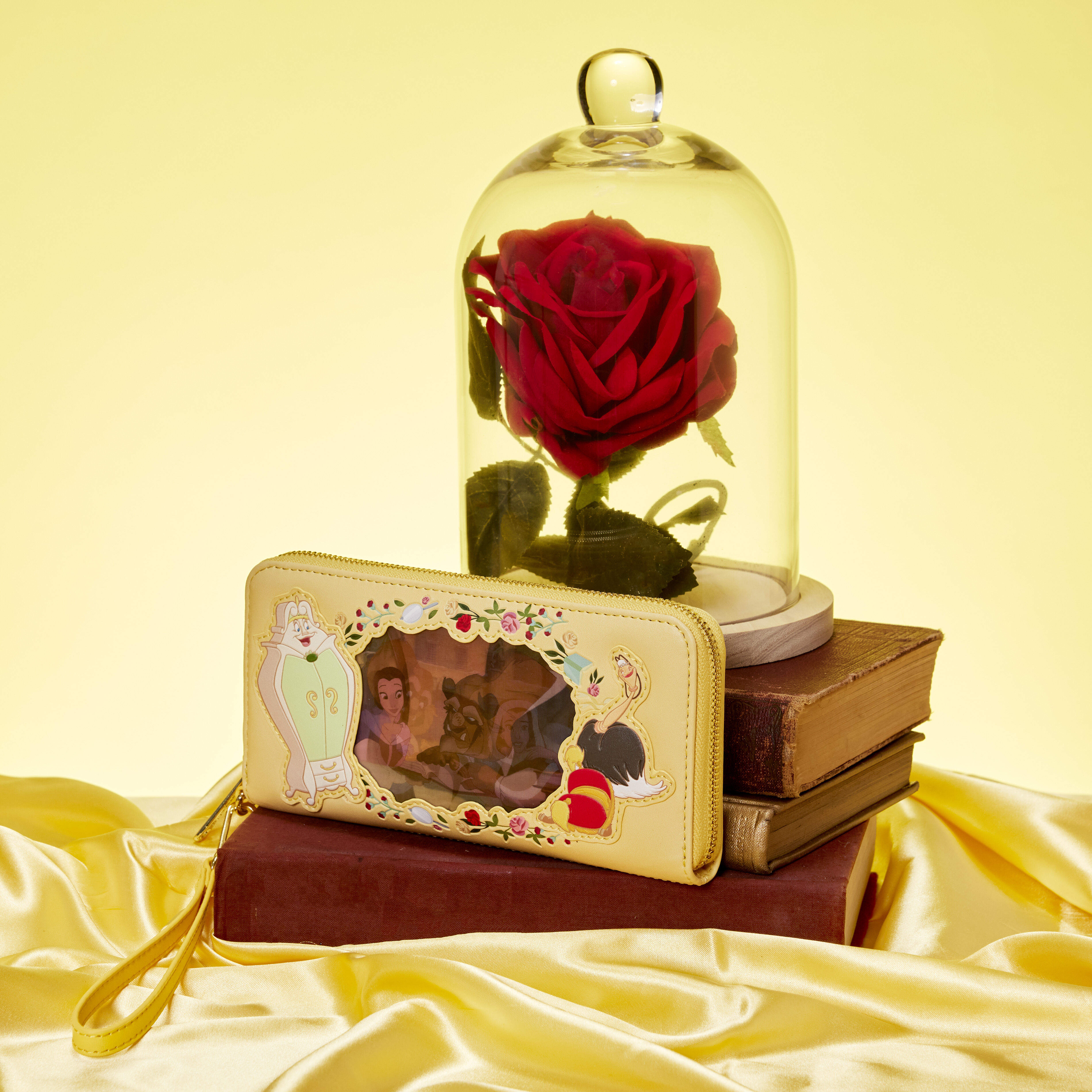 Buy Beauty and the Beast Princess Series Lenticular Zip Around Wristlet Wallet at Loungefly