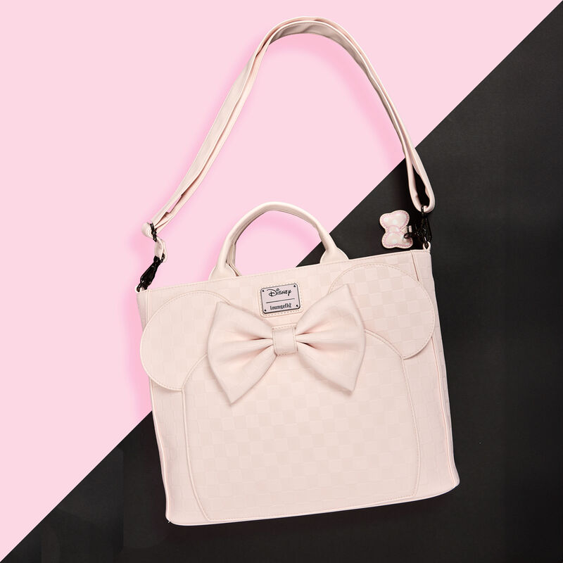 Minnie Mouse Checkered Texture Convertible Backpack & Tote Bag, , hi-res view 2