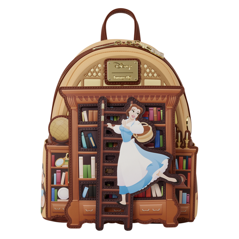 D23 Exclusive Beauty and the Beast Belle Book Shop Mini Backpack, , hi-res view 3