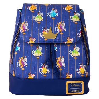 Disney Princess Carousel All-Over Print Drawstring Mini Backpack, Image 1