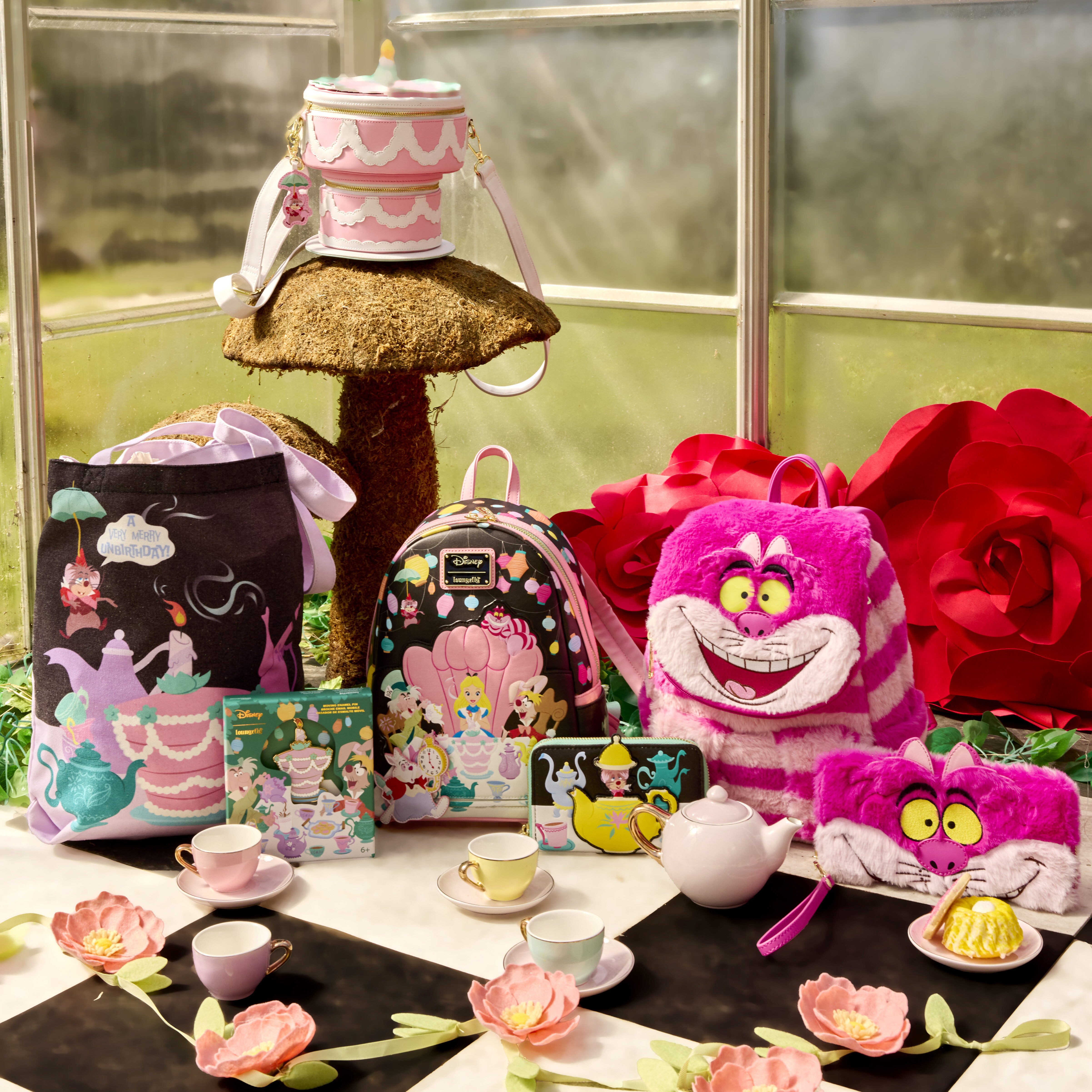 Buy Alice In Wonderland Exclusive Cheshire Cat Plush Light Up Mini Backpack at Loungefly