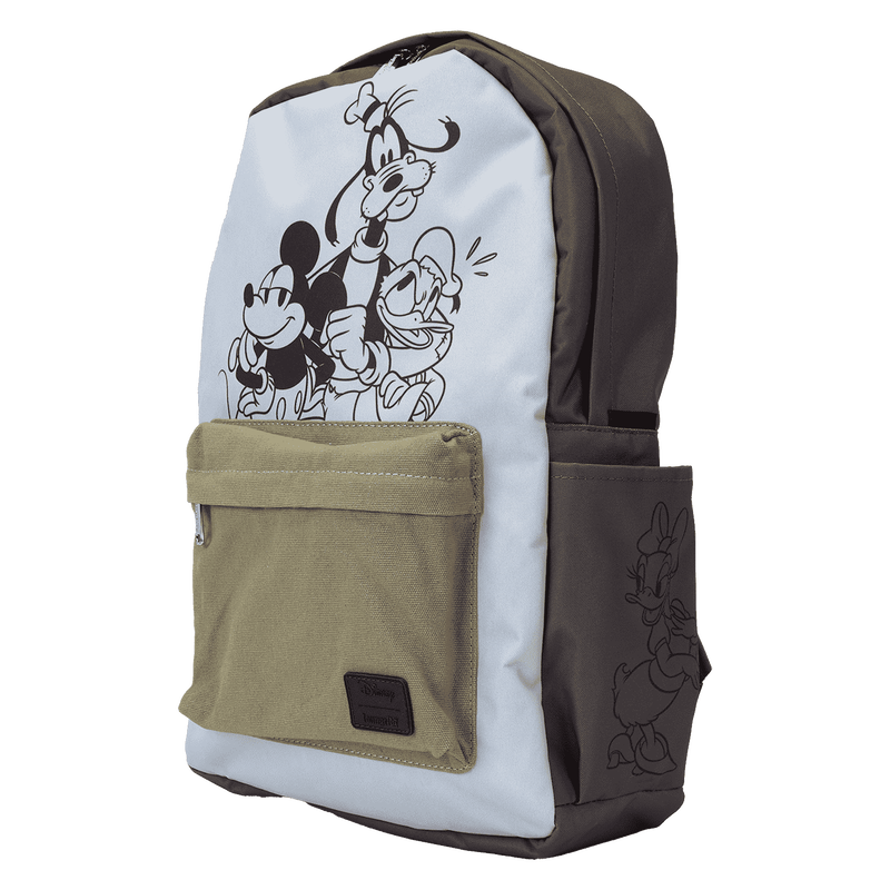 Mickey & Friends Canvas Nylon Full-Size Backpack, , hi-res view 4