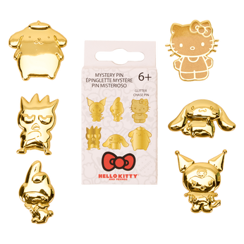 Sanrio 50th Anniversary Gold Mystery Box Pin, Image 1