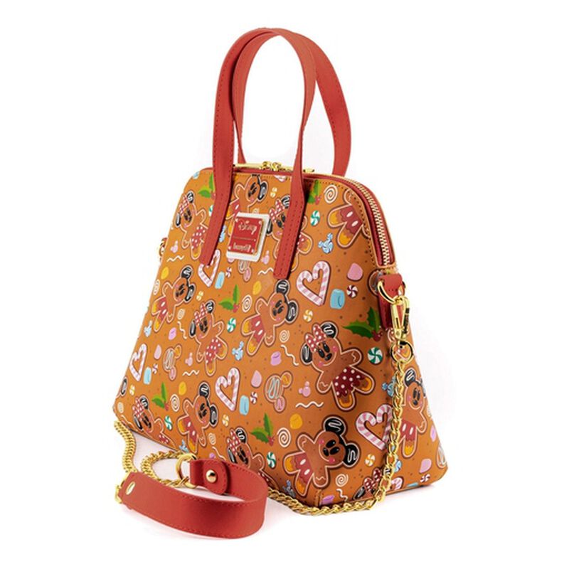 Disney Gingerbread Mickey and Minnie Mouse Crossbody Bag, , hi-res view 2