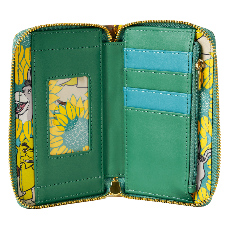 Shrek & Donkey Sunflower Field Zip Around Wallet, , hi-res view 7