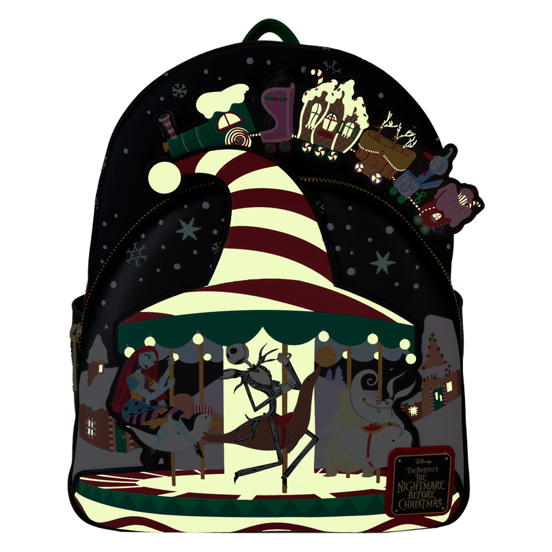 The Nightmare Before Christmas Town Carousel Glow Mini Backpack, , hi-res view 3