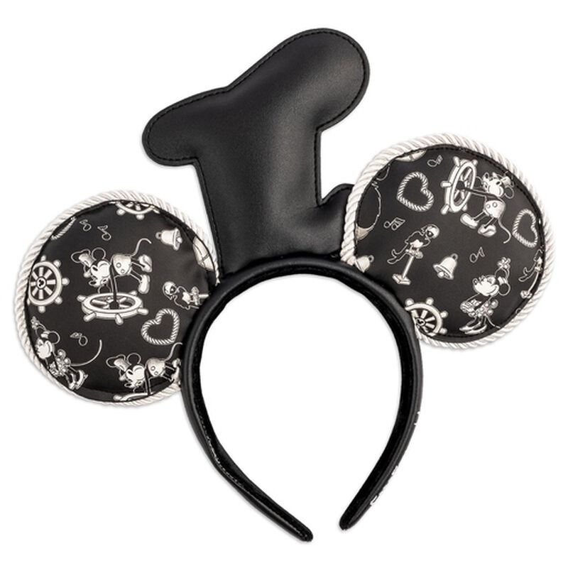 Disney Steamboat Willie Hat Ears Headband, , hi-res view 3