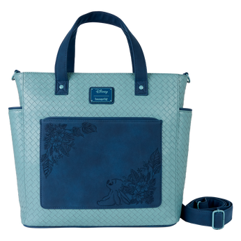 Stitch Embroidered Woven Convertible Backpack & Tote Crossbody Bag, Image 1