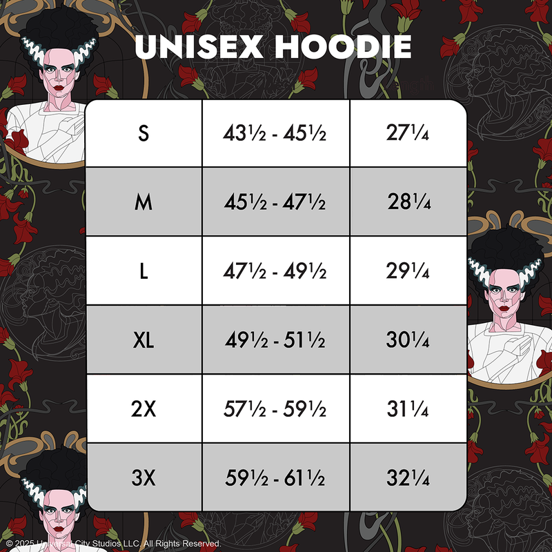 Universal Monsters The Bride Of Frankenstein Unisex Hoodie, , hi-res view 5