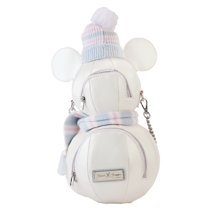 Stitch Shoppe Mickey Mouse Exclusive Winter Snowman Iridescent Figural Crossbody Bag, , hi-res view 4