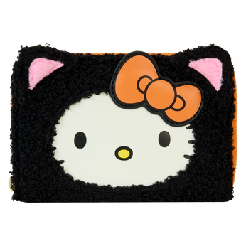 Sanrio Exclusive Hello Kitty Costume Sherpa Glow Zip Around Wallet, Image 1
