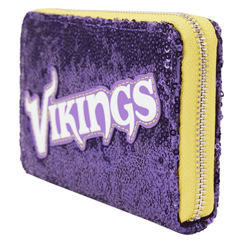 NFL Minnesota Vikings Sequin Zip Around Wallet, Image 2