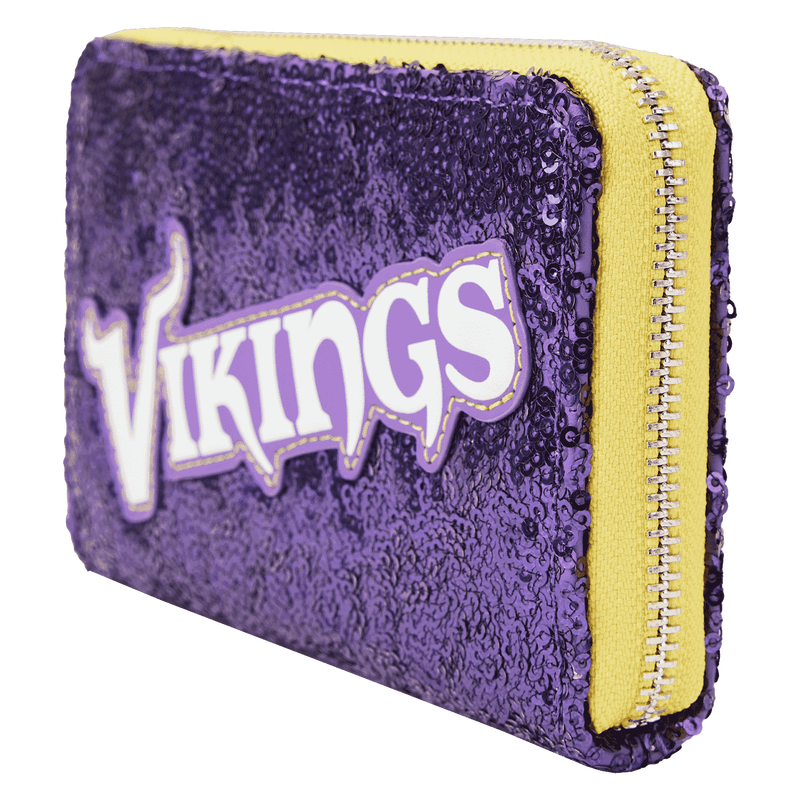 NFL Minnesota Vikings Sequin Zip Around Wallet, , hi-res view 2