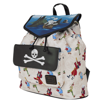 Peter Pan Exclusive Captain Hook Pirate Ship Drawstring Nylon Full-Size Backpack, Image 2